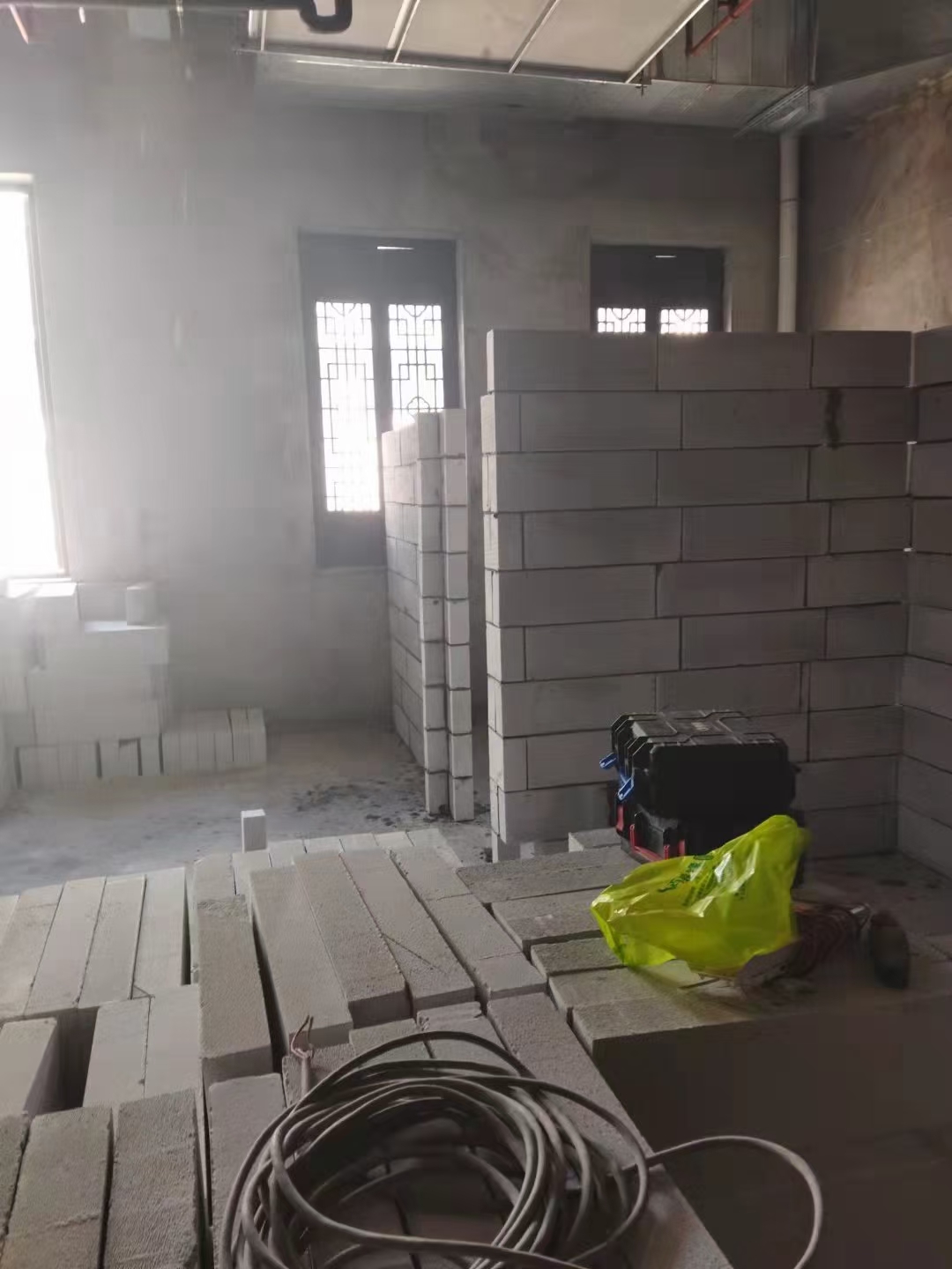 泡沫砖隔墙施工效果